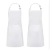 Фартук рабочий с нагрудником и карманами белый