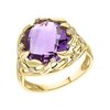 Кольцо из желтого золота с аметистом