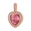 Подвеска серебряная в позолоте "Сердце" с кристаллами SWAROVSKI
