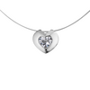Колье серебряное на леске "Сердце"