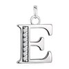 Подвеска из серебра с фианитами "буква Е"