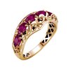 Кольцо из красного золота с рубинами