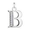 Подвеска из серебра с фианитами "буква В"