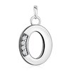 Подвеска из серебра с фианитами "буква О"