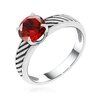 Кольцо из серебра с гранатом