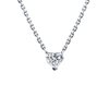 Колье из платины с бриллиантом огранки "сердце"