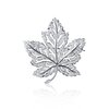 Брошь "Кленовый лист" из платины с бриллиантами