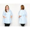 Рубашка мед. жен. цветной М-227А ткань Тиси светло голубой