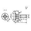 Болт ГОСТ 17673-81 (с увеличенной потайной головкой и квадратным подголовком класса точности С)