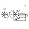 Болт ГОСТ 7786-81 (с потайной головкой и квадратным подголовником класса точности С)