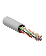 Кабель витая пара U/UTP кат.5E 4 пары 24 AWG SOLID PVC сер. TERACOM PRO EKF TRP-5EUTP-04PVC-GY-IN3