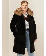 Шуба Бобр стриженный с куницей