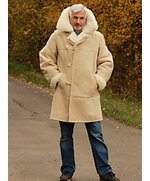 Полушубок овчинный нагольный ГОСТ 4432-71 бежевый