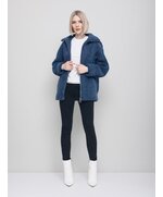 Мутоновая шуба с воротником стойкой