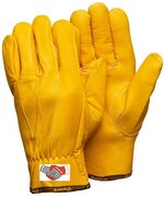 Желтые кожаные перчатки анатомического кроя GWARD FORCE GOLD