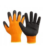 Перчатки рабочие утеплённые с рифлёным латексным покрытием