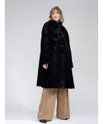 Шуба натуральная мутон норка