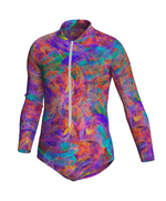 Купальник подростковый для бассейна с рукавами "Брызги Счастья"