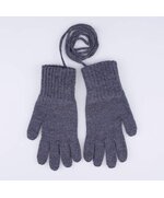 Перчатки из шерсти мериноса темно-серый