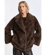 Шуба премиум-класса из искусственного меха "под норку"