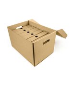 Архивная картонная коробка А3 с крышкой 480*325*295 Т−24B бурый