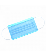 Маска 3-х слойная на резинках Голубая 1-TOUCH