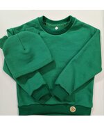 Комплект свитшот и шапочка зеленый