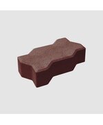 Тротуарная плитка "Волна" коричневая