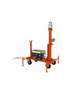 Мачта на тележке крупногабаритной с генератором телескопическая алюминиевая