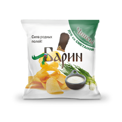 Чипсы «БАРИН» со вкусом Сметана и лук