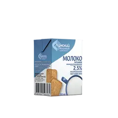 Молоко «Лужский Молочный Комбинат» 2,5% ультрапастеризованное 200 мл