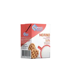Молоко «Лужский Молочный Комбинат» 3,2% ультрапастеризованное 200 мл