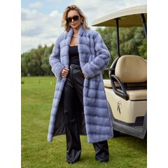 Длинная шуба из меха норки