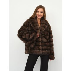 Шуба из меха соболя короткая "Дарк"
