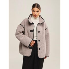 Экошуба с воротником стойка