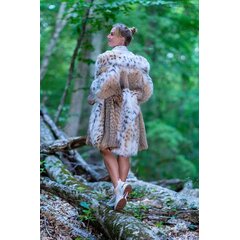 Пальто из меха канадской рыси