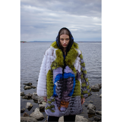 Шуба из песца и лисицы