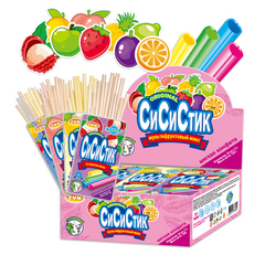 Мягкая конфета "СИ СИ СТИК" ТМ" в соломинках ZVN ТМ С ТАТУИРОВКОЙ