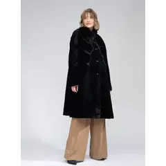 Шуба натуральная мутон норка