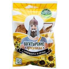 Богатырские гренки С семечками и солью