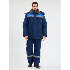 Костюм зимний Труженик-Ультра-2 СОП (тк.Смесовая,210) п/к, т.синий/васильковый