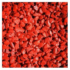 Щебень декоративный красный