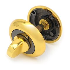 Завертка дверная для ванных комнат SOLLER BK BN/GP графит/золото для ванных комнат