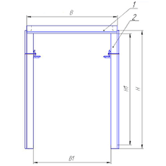 Крепь металлическая податливая трапециевидная КМП-Т (четырехстоечная)