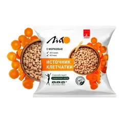 Отруби пшеничные хрустящие «ЛИТО» с кальцием и морковью, 100г