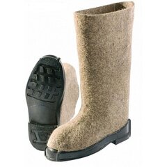 Валенки серые с резиновой подошвой