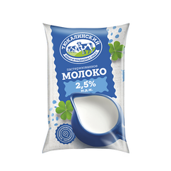 Молоко пастеризованное 2,5% финпак 0,9 л