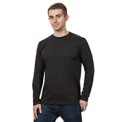 Футболка мужская с длинным рукавом черная