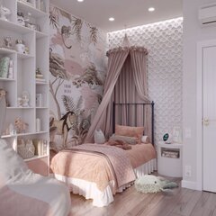 Металлическая кованая кровать Париж (PARIS) детская с изголовьем