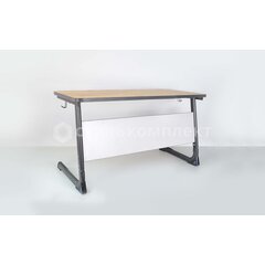 Стол ученический двухместный регулируемый по высоте на плоскоовальной трубе
